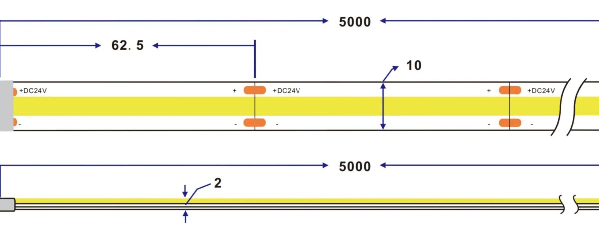 512Chips/M  COB led strip - Image 5